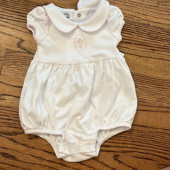 Magnolia baby blessed embroidered collared  bubble  NB - Picture 1 of 3